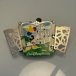 Disney Mickey Mouse Castle Window Enamel Pin - Blue, Green, Yellow, Red